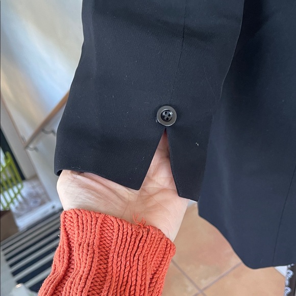 Bebe Classic Vintage 90’s Black Notched Collar Fitted Womens Blazer w Pockets 6 - Picture 6 of 9